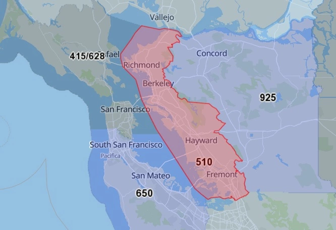 What is the 510 area code? Everything explained completely.