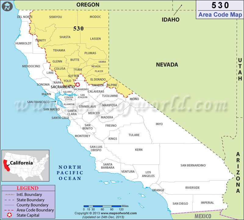 What is the 530 area code? Everything explained completely.