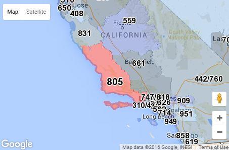 805 area code